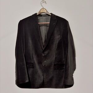 Kenneth Cole New York Black Velvet Sport Coat Jacket Blazer